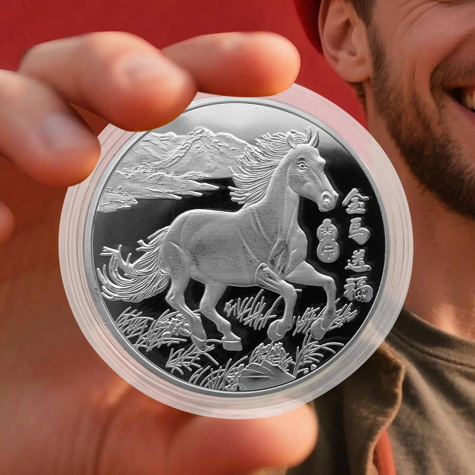 Memorial Coin Collectible Keepsake 2026 Year Of The Horse Commemorative Coin for Men Boys Girls Youth Teens Athletes Cyclists