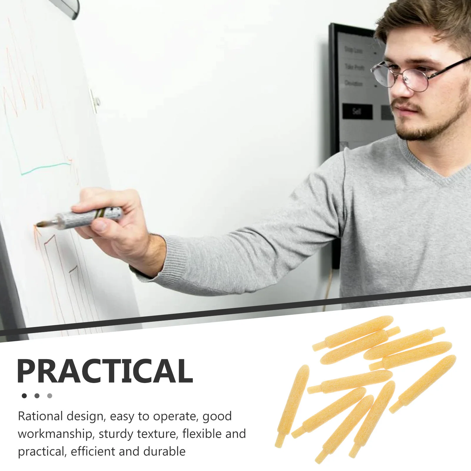 

20pcs Replacement Nibs For Paint Pens Acrylic Marker Tips Smooth Writing Art Supplies Office School Home Use