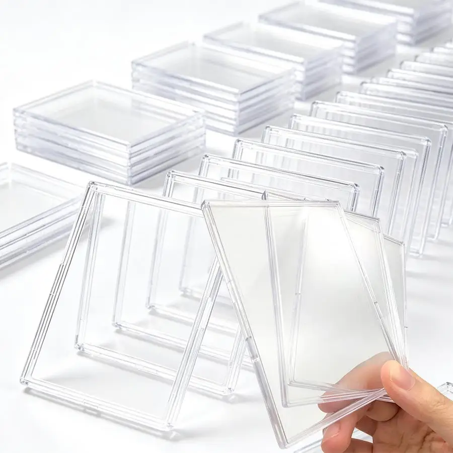 3-20pcs Clear Acrylic Card Case, Tabletop Picture Holders, Display Frame for Photocards, Collectible Card, Desk Decor XJM view 5