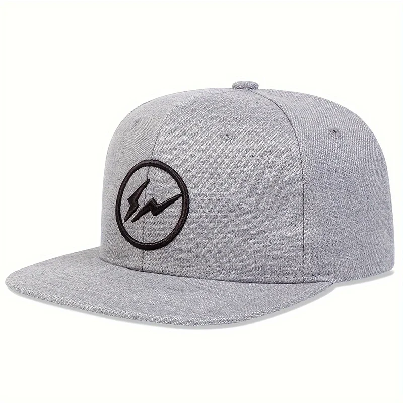 Unisex Lightning Embroidery Hip-hop Hats Spring and Autumn Outdoor Adjustable Casual Baseball Caps Sunscreen Hat Sports Cap