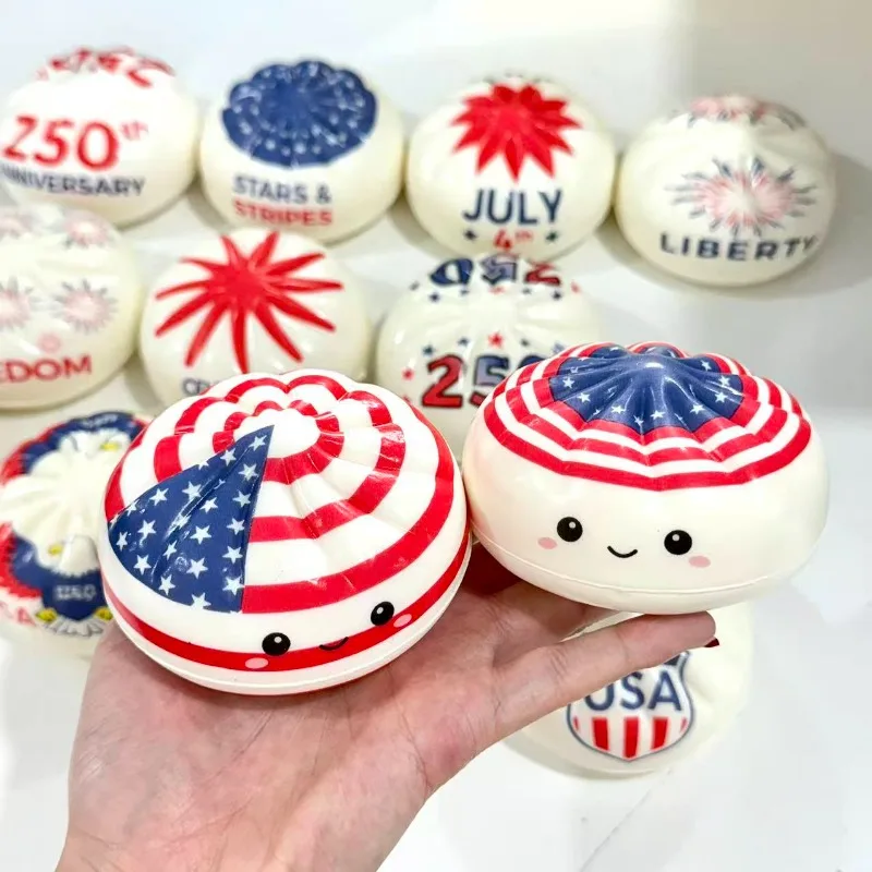 

Japanese Style CL 250th Anniversary Limited Squishy, American Themed Bread Shaped Slow Rebound TPR Sensory Stress Relief Toy, Random Color, ASMR Gift & Party Favor, Portable Mini Collectible