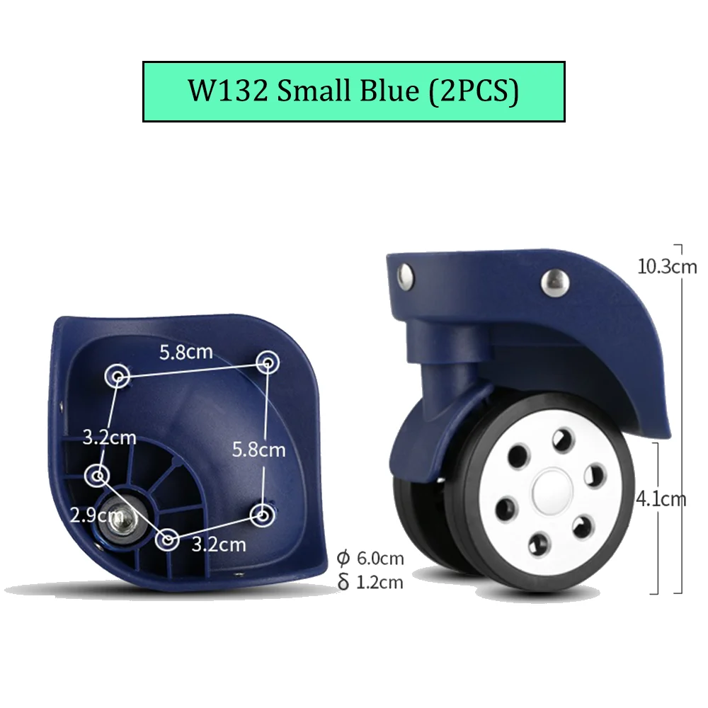 For W132 Trolley Case Wheel Easily Handled Luggage Pulley Sliding Casters Slient Wear-resistant Repair