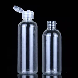 Bouteille vide transparente en plastique de 5 à 120ml, récipient de voyage, cosmétique rechargeable, à presser