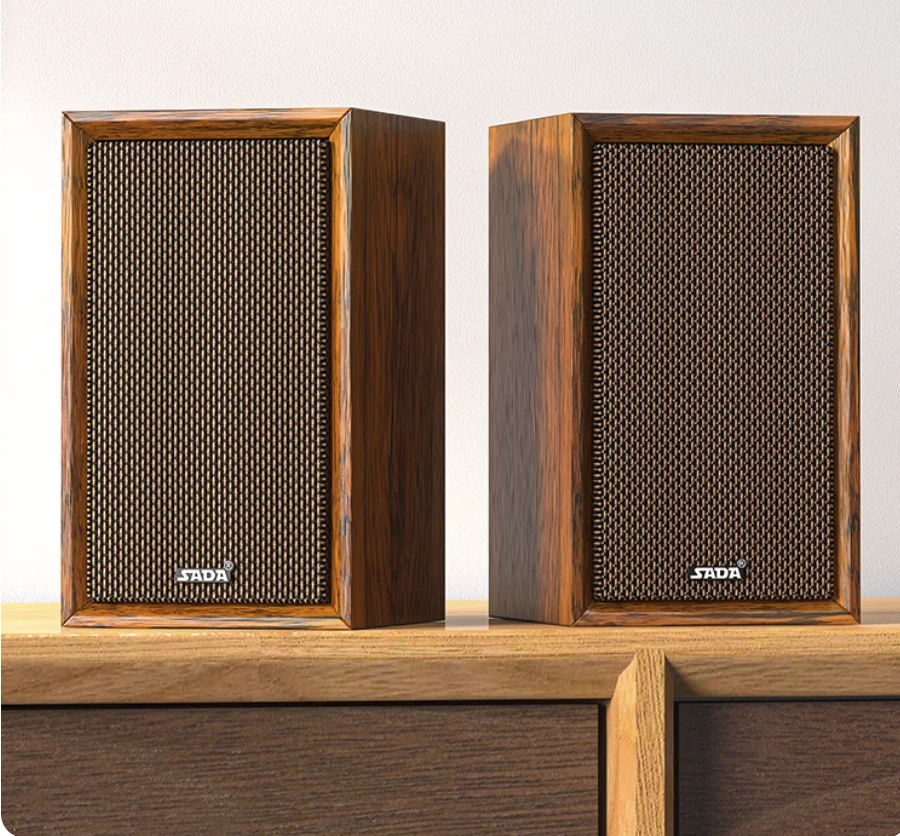 

Деревянный сабвуфер, компьютерный динамик, настольный ноутбук, универсальный домашний проводной настольный мультимедийный маленький динамик