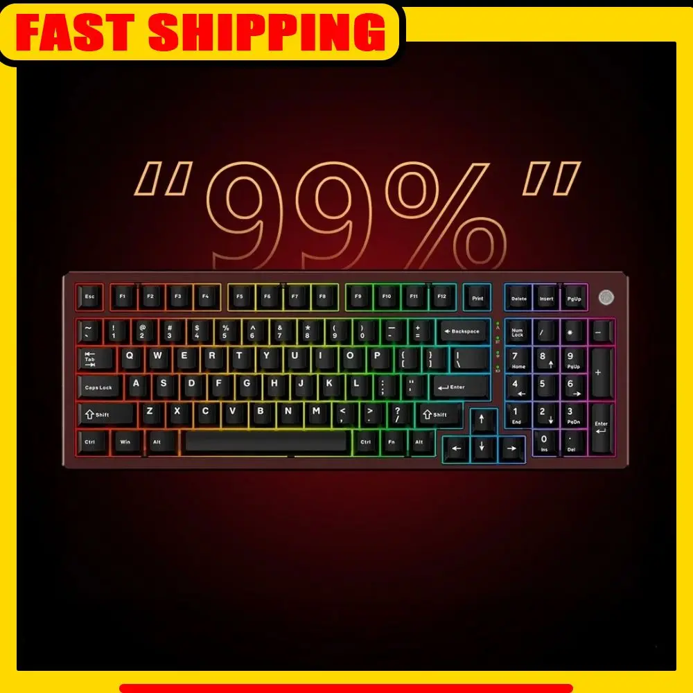 

EXZX FH75 Mechanical Keyboard Wired Aluminium Alloy Keyboard RGB Customized HUB Support Windows Hello Fingerprint Recognition