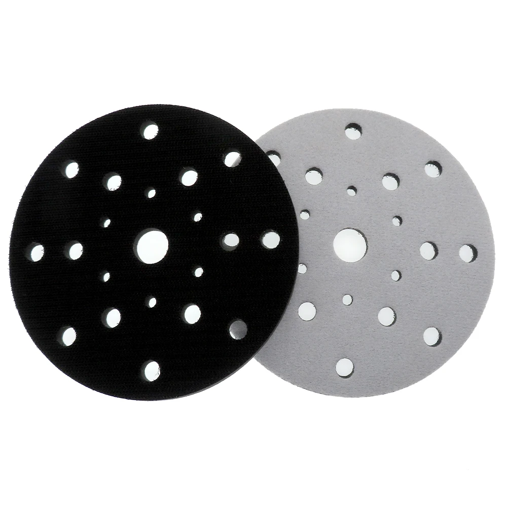 Almohadillas de interfaz de lijado de espuma de piezas, almohadilla de cojín de esponja suave de gancho y bucle, 6 pulgadas, 21 agujeros, para LIJADORA Orbital, carpintería automotriz, 4 Uds.