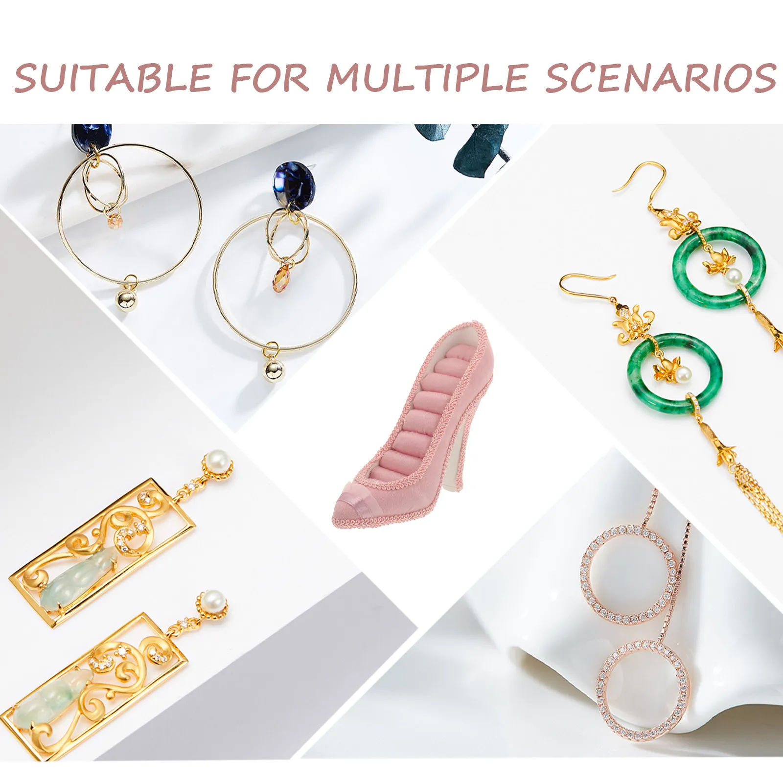 

High Heel Shoe Jewelry Stand For Ring Earring Bracelet Storage Organizer Trinket Holder Display Rack Jewelry Stand Earring