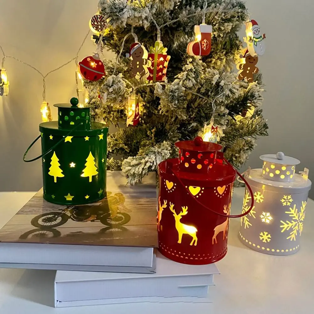 

Elk Christmas Pendant Led Lights Snowman Snowflake Christmas Little Night Lamp Hanging Christmas Tree