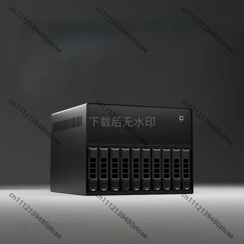N10 NAS Chassis 10+2 Disk Position MATX Black Case PCI-E 1U Power Supply
