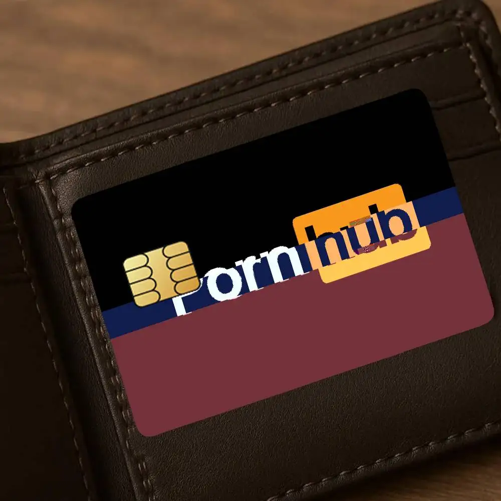 Art Logo P-Pornhub-S Credit Card Stickers Skin for Bank Debit Decorative Protection 4PCS Anti-scratch Waterproof