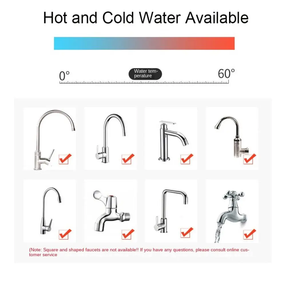 1Pcs 360 Degree Rotating Faucet Extension Shower Supplies Splash-proof Faucet Shower Filter Kitchen Shower Home Use