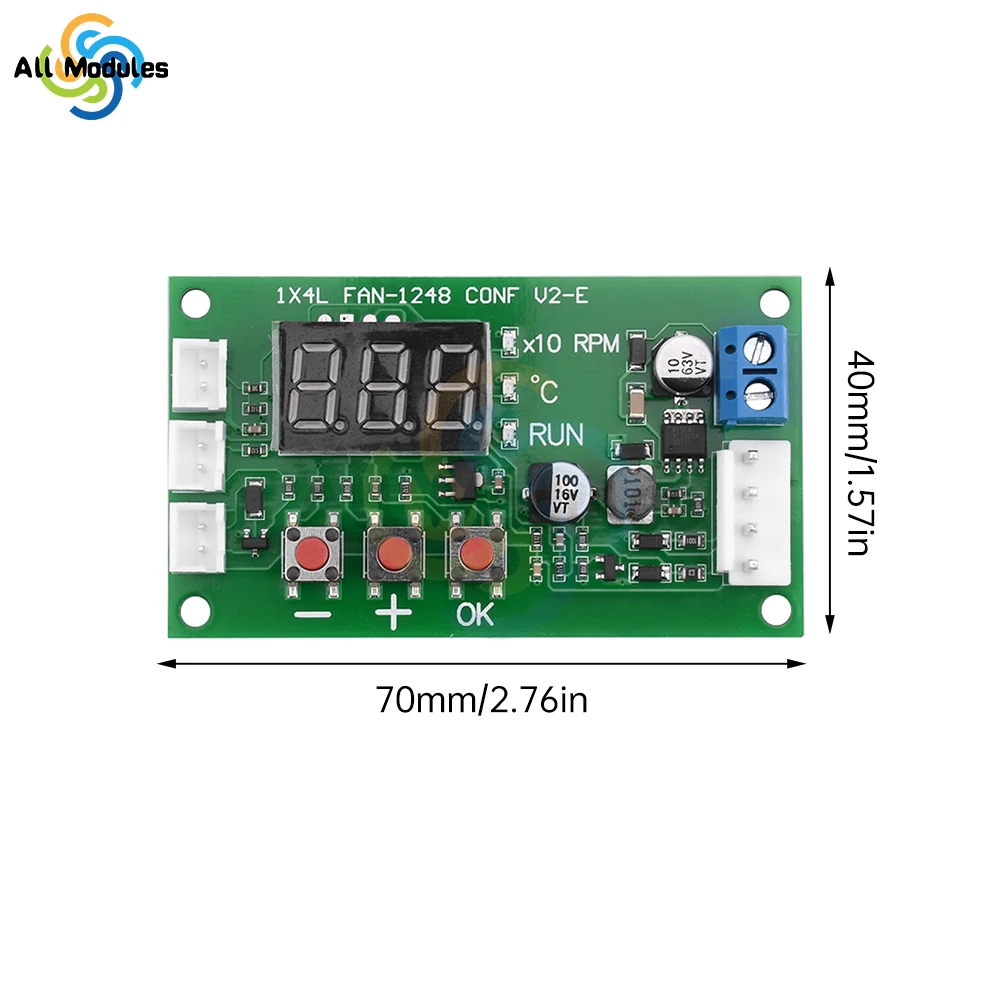 DC 12-48V 5A 4 wire PWM Motor Fan Blower Speed Controller governor temperature control Support EC EBM Fan