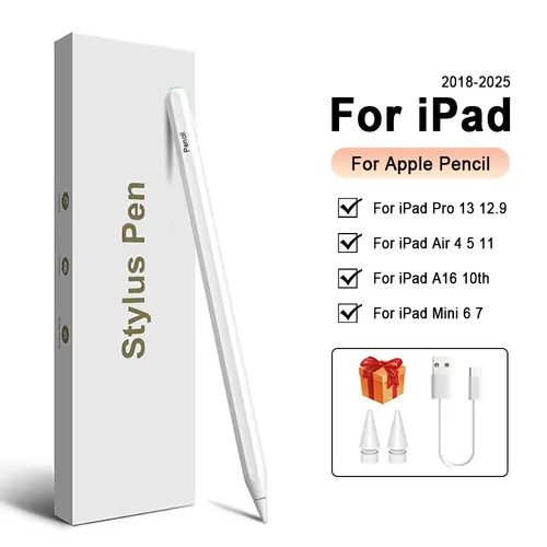Para lápiz Apple para iPad A16 10. a generación Pro 12,9 Air 13 11 M3 2025 M4 Air 6 4 5 8th 9th Mini 7 10,9 accesorios de lápiz óptico