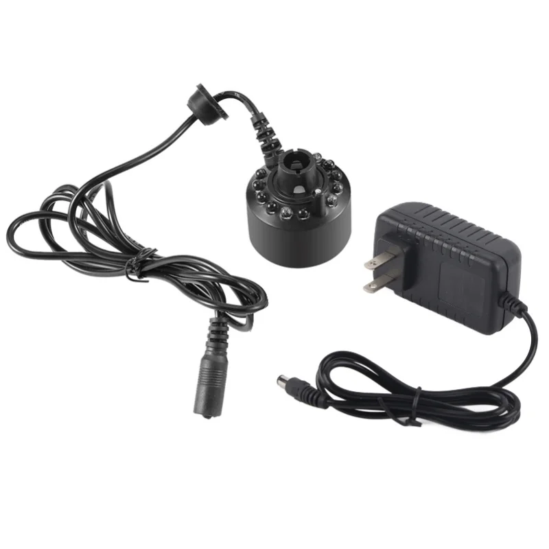 1шт 12LED красочный туманообразователь для пруда с водяным фонтаном с адаптером питания