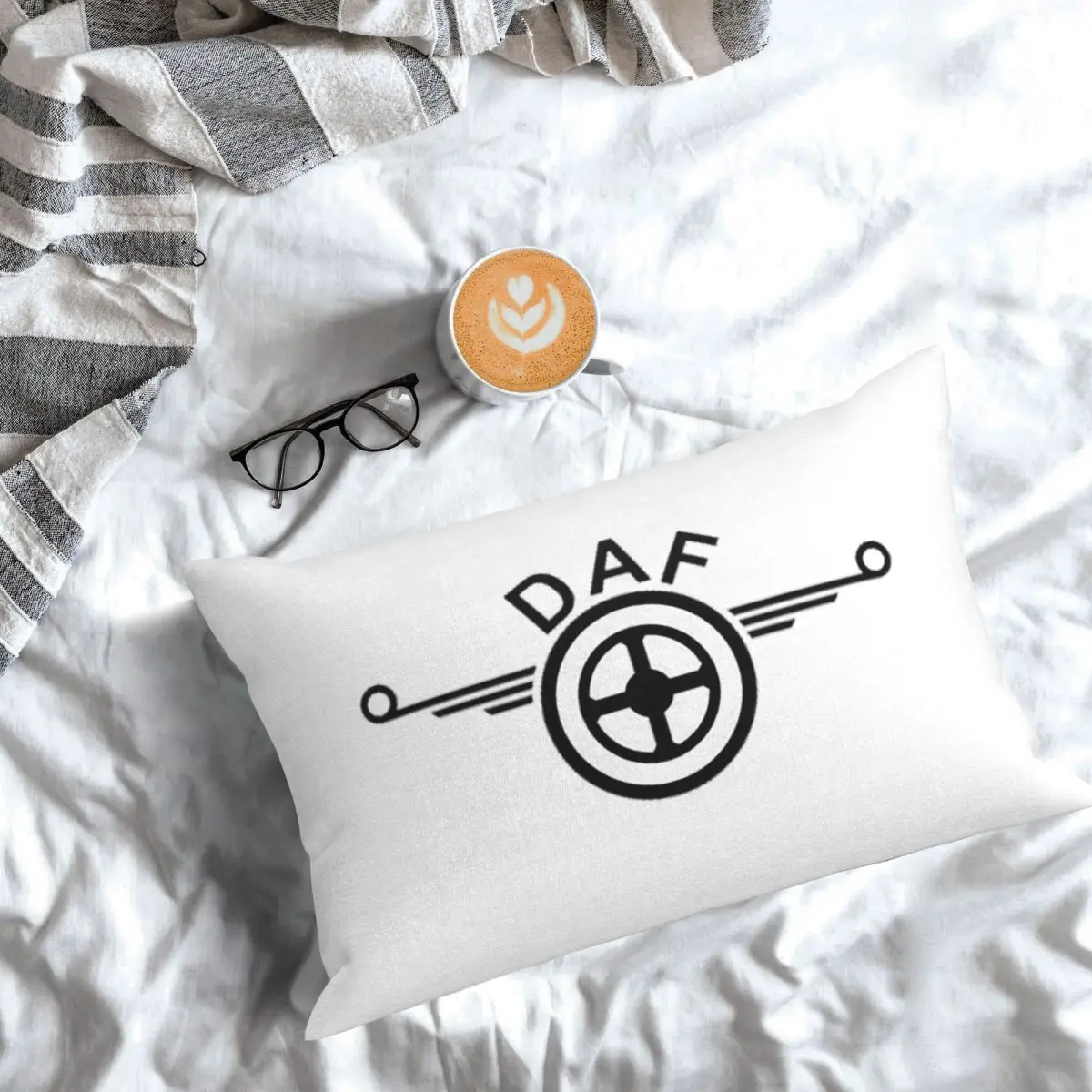 Daf Truck Logo Vector Design Rectangle Pillowcase Cushion Cover Decor Bedroom Bed Home Comfort Throw Pillow