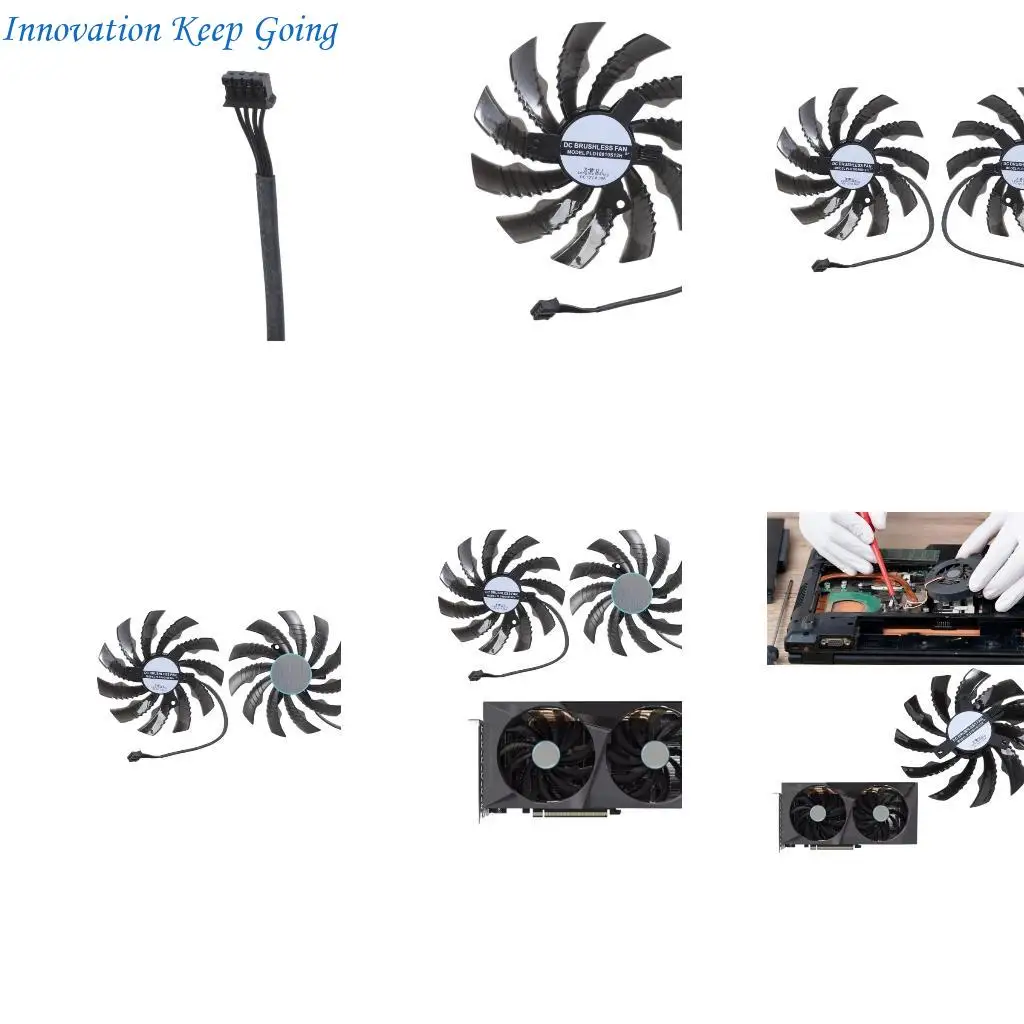

E65C Graphics Card Cooling Fan DC12V With Superior Cooling For ROG Strix GTX1650 1660