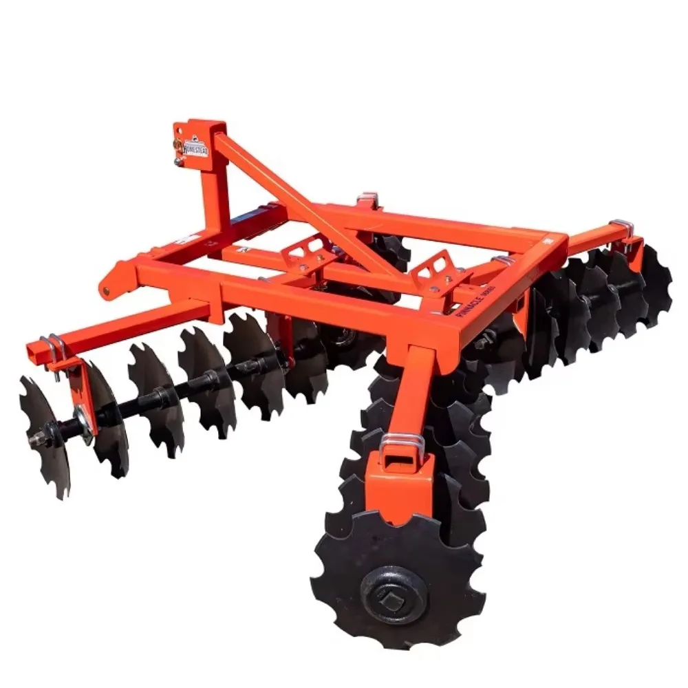 New lightweight disc harrow cultivators for farm and household use fitted with gasoline-powered engines