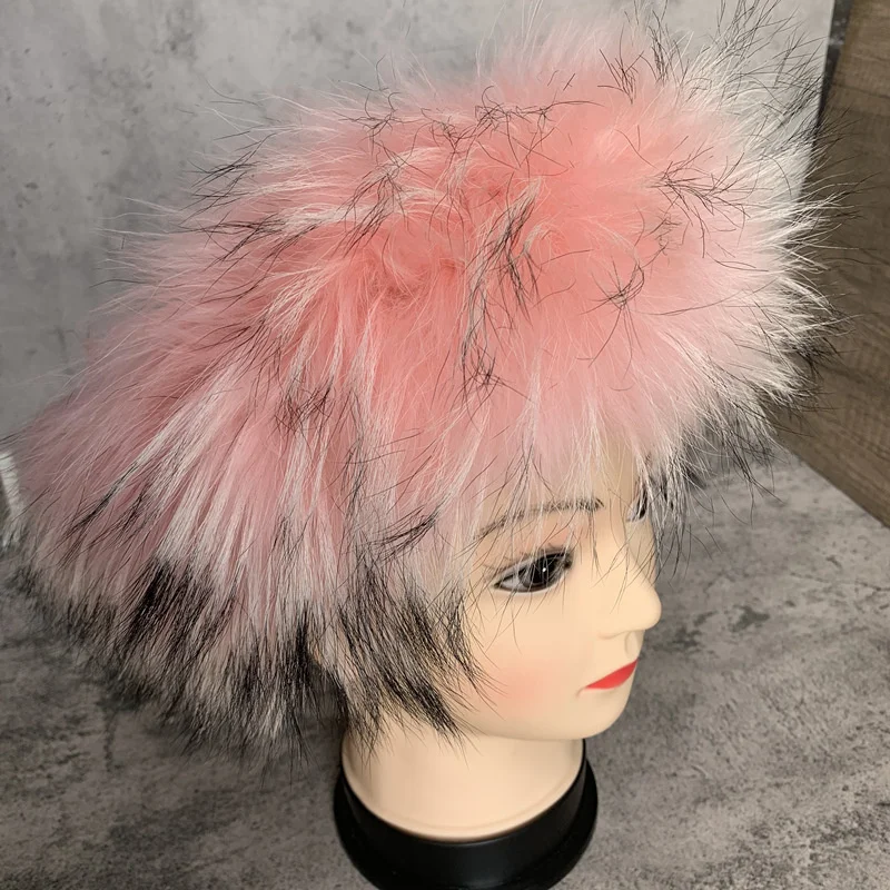 Fur Headband For Women Winter Warm Luxury Real Fur Hair Accesories