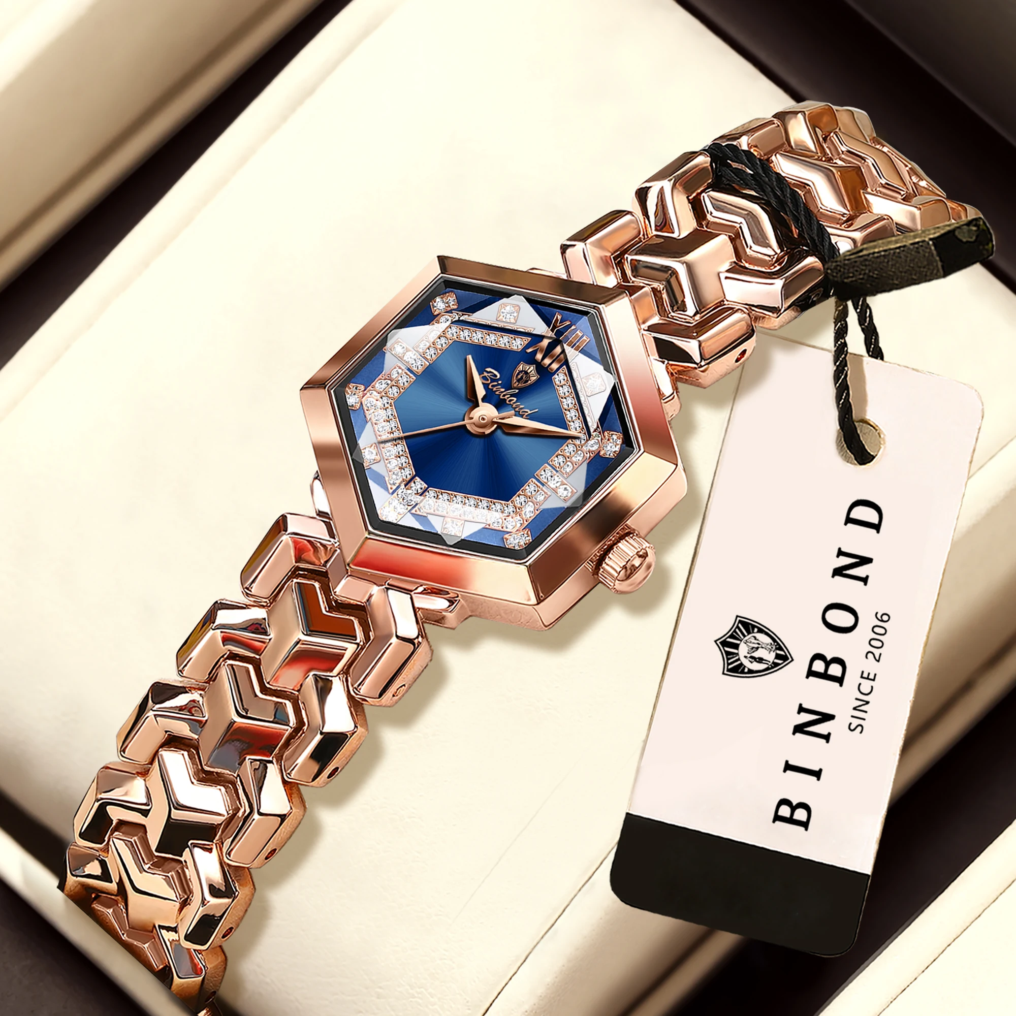 BINBOND Free Ship Orginal Luxury Quartz Watches For Women Precise Durable Waterproof Ladies Watch Casual Wristwatch Reloj