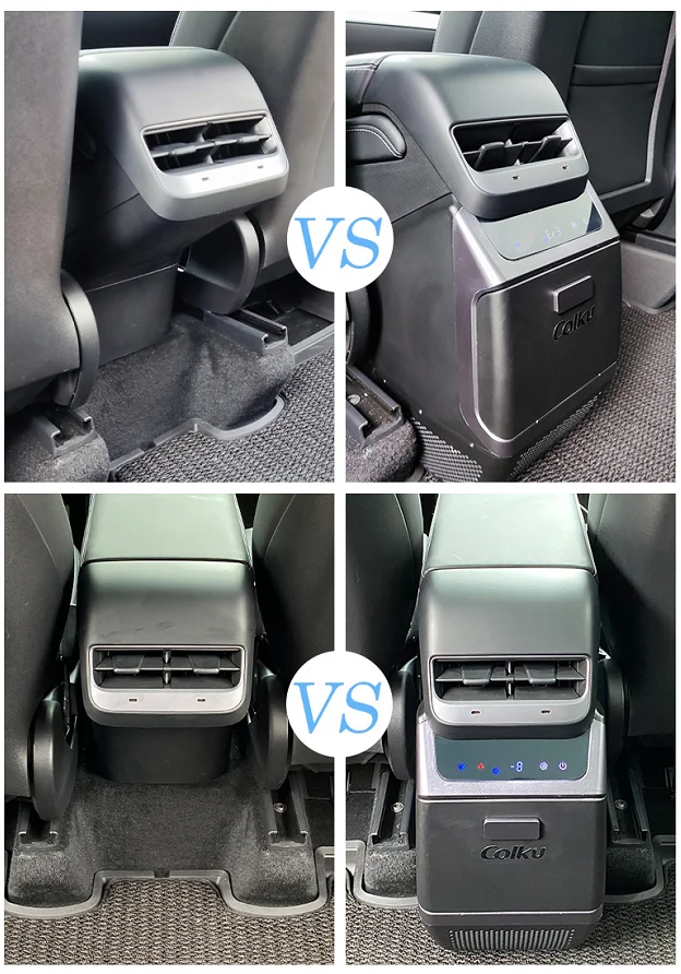 Tesia Accessary 4.6L 12V Car Armrest Fridge Freezer Dc Compressor Easy Install Car Refrigerator for Modle Y Freezer Refrigerator