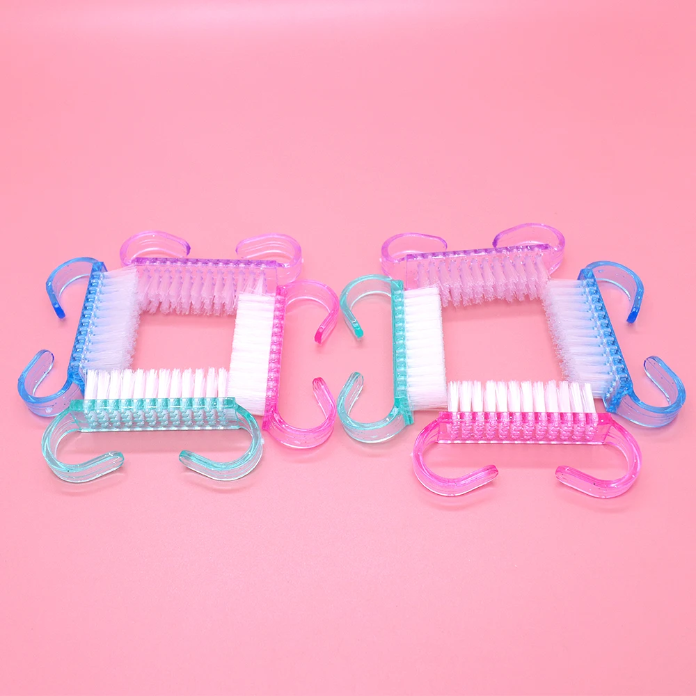 10/30 Uds. Cepillos acrílicos para decoración de uñas, juego de herramientas de manicura de 4 colores, cepillos de limpieza de plástico suaves para eliminación de polvo para limpieza de polvo