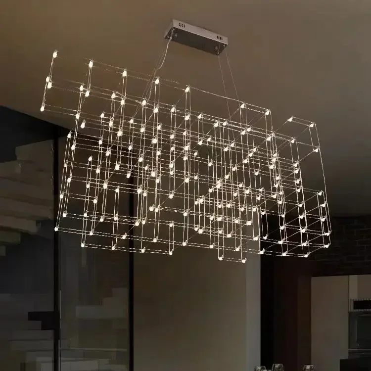 Nordic restaurant chandelier modern simple LED gypsy atmosphere light luxury creative front desk bar strip light