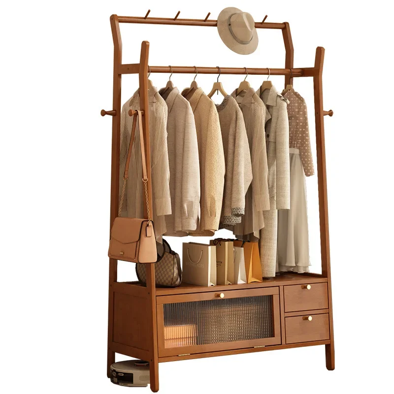 寝室用ハンガー 床から天井まで取り外し可能、キャスター付き コートラック 室内多機能コートラック