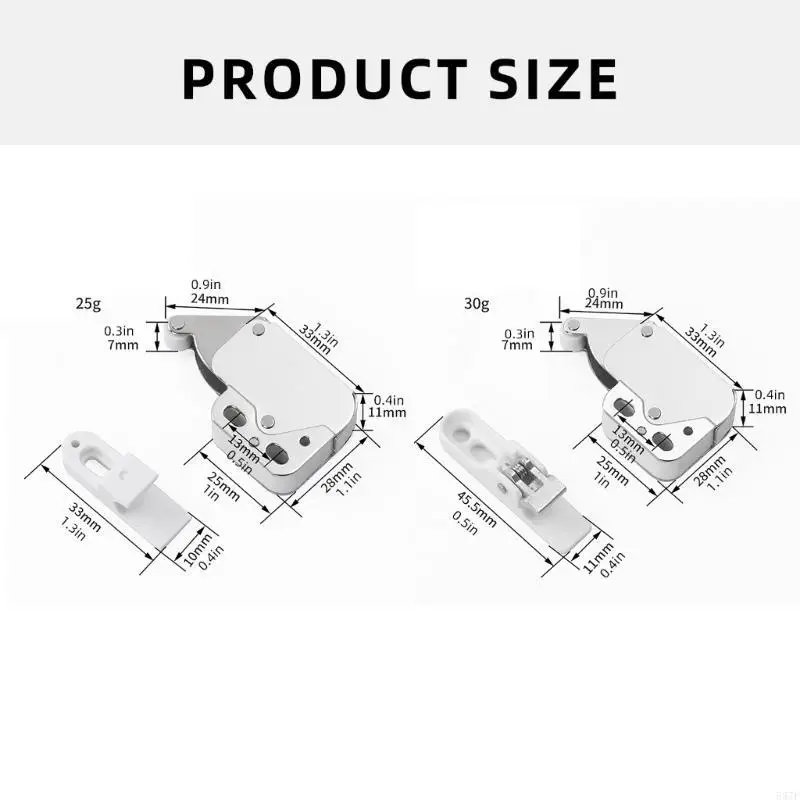587f Cabinete Push Bushes Push to Open Catches Recond Recunda Autal travamento Capturas salto Bloqueio para gaveta