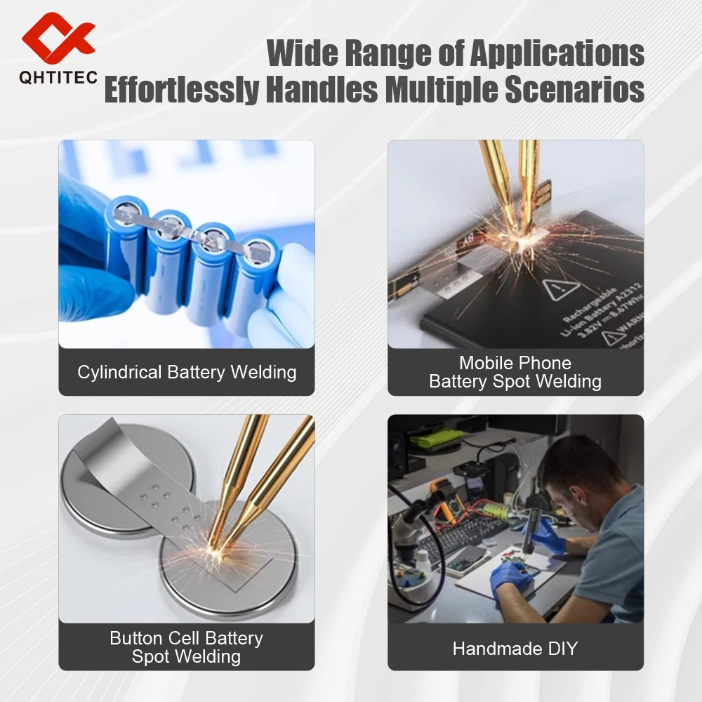 المحمولة بقعة لحام اليد تخزين الطاقة ماكينة لحام نقطي ليثيوم 18650 بطارية أدوات لحام 100 قطعة النيكل الصلب قطاع مجموعة