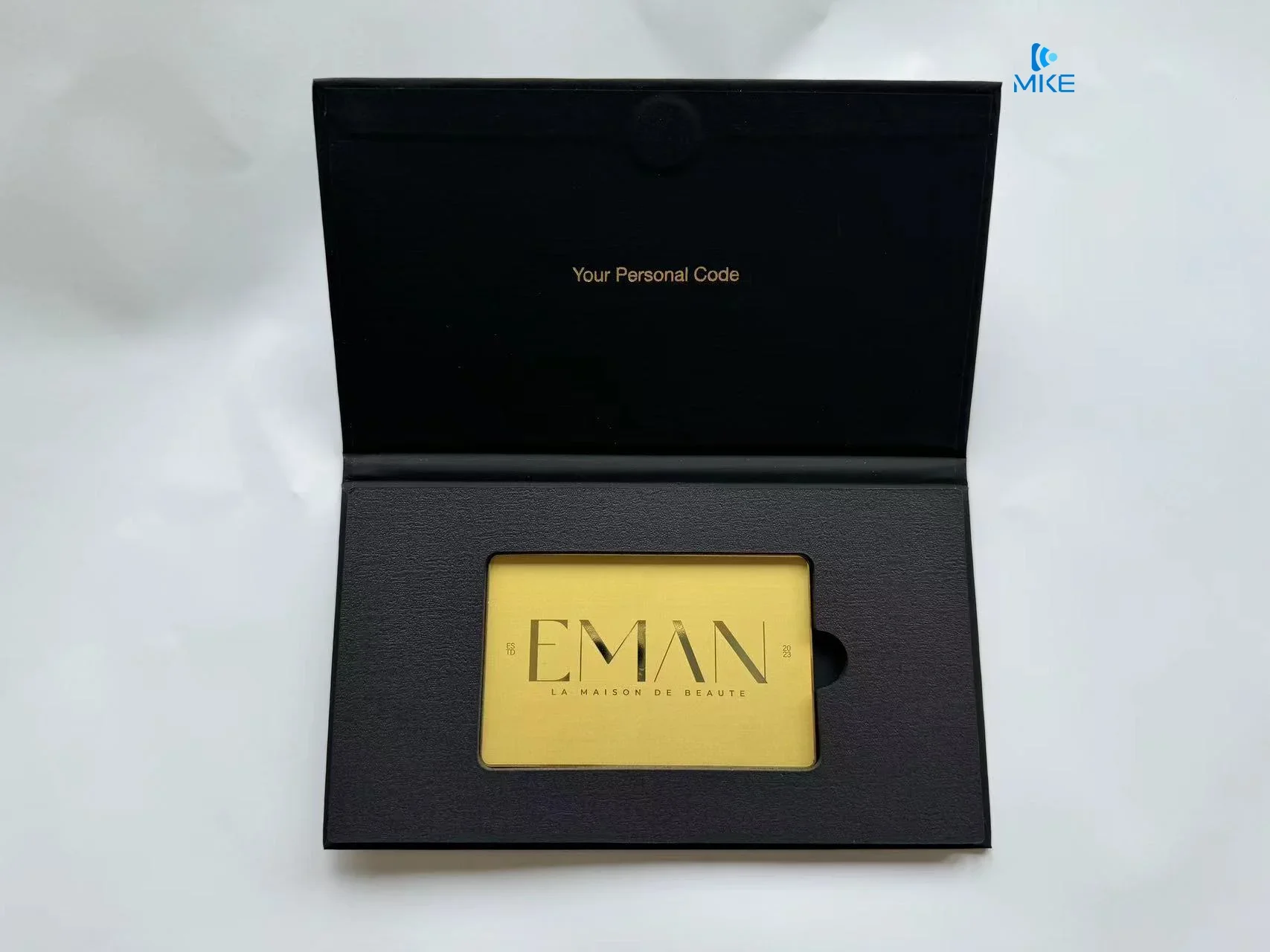 Caixa de papel de embalagem de cartões de presentes de metal plástico de crédito de negociação de casamento em branco