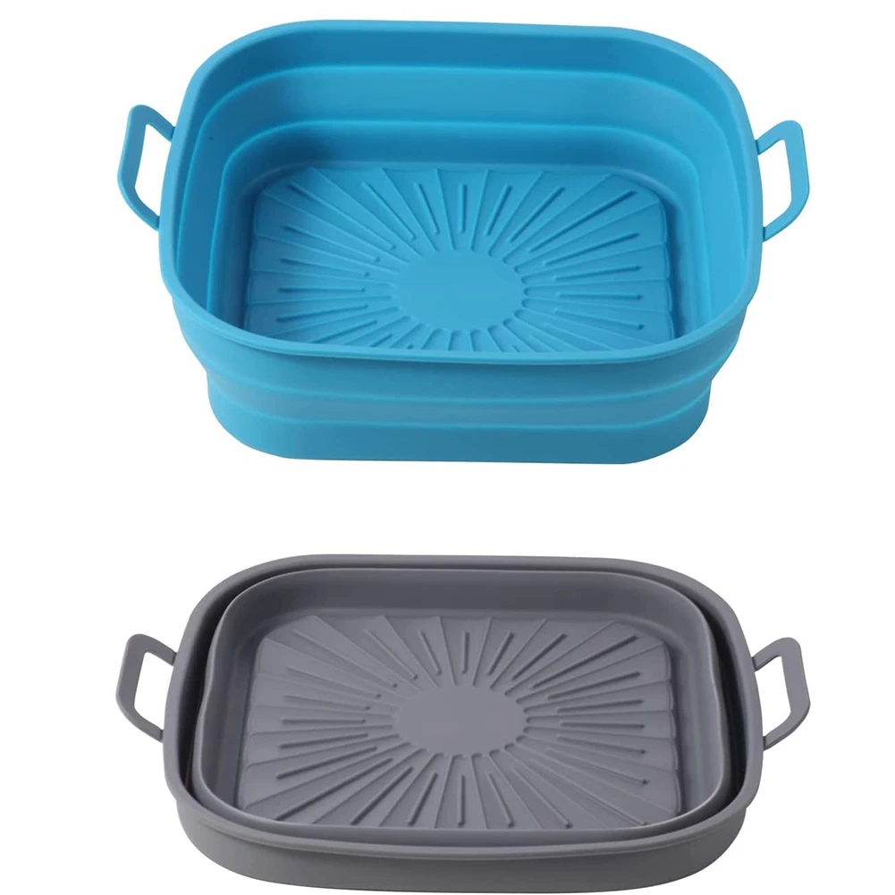 Fodere per friggitrice ad aria in silicone, cestello per friggitrice ad aria riutilizzabile, inserti per friggitrice ad aria, accessori per pentole in silicone per friggitrici ad aria