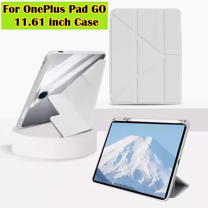 

Case for OPPO Pad 2 4 Pro 13.2'' 2025 Neo OnePlus Pad 2 12.1 Pro 12.1 Pad 11.61 GO 11.35 Acrylic Shockproof Buckle Tower Cover