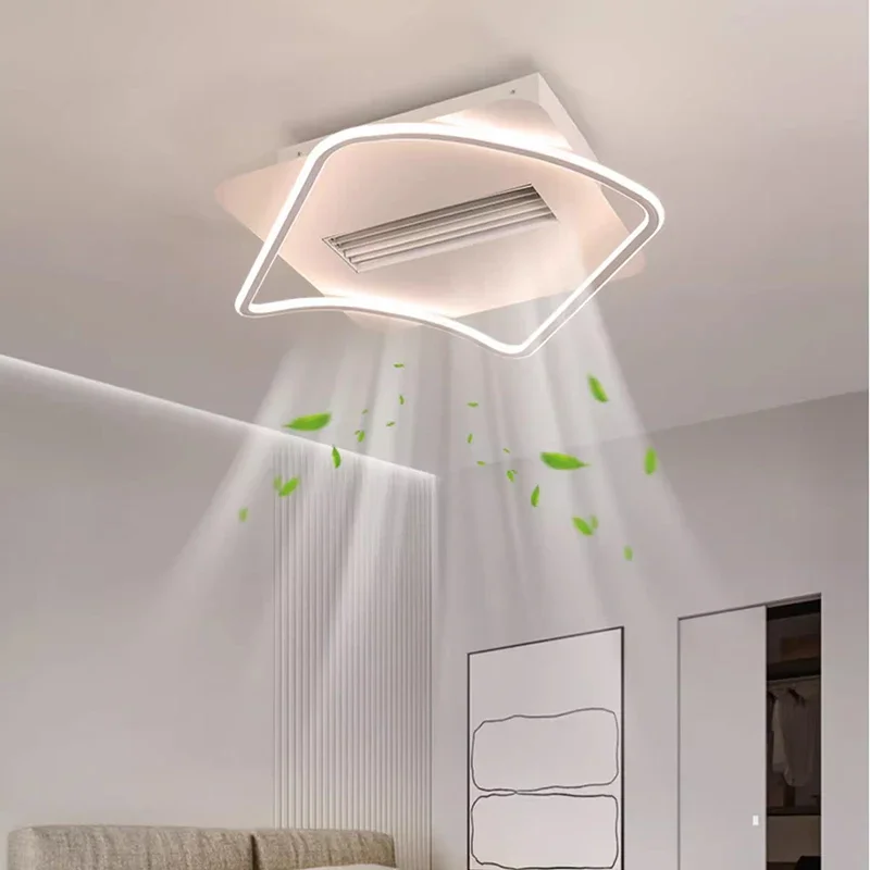 Modern ventiliator lamp Ceiling Fan Without Blades Circulator Electric Ceiling Fan Wireless Hotel Indoor Lighting Une Lampe LLCF