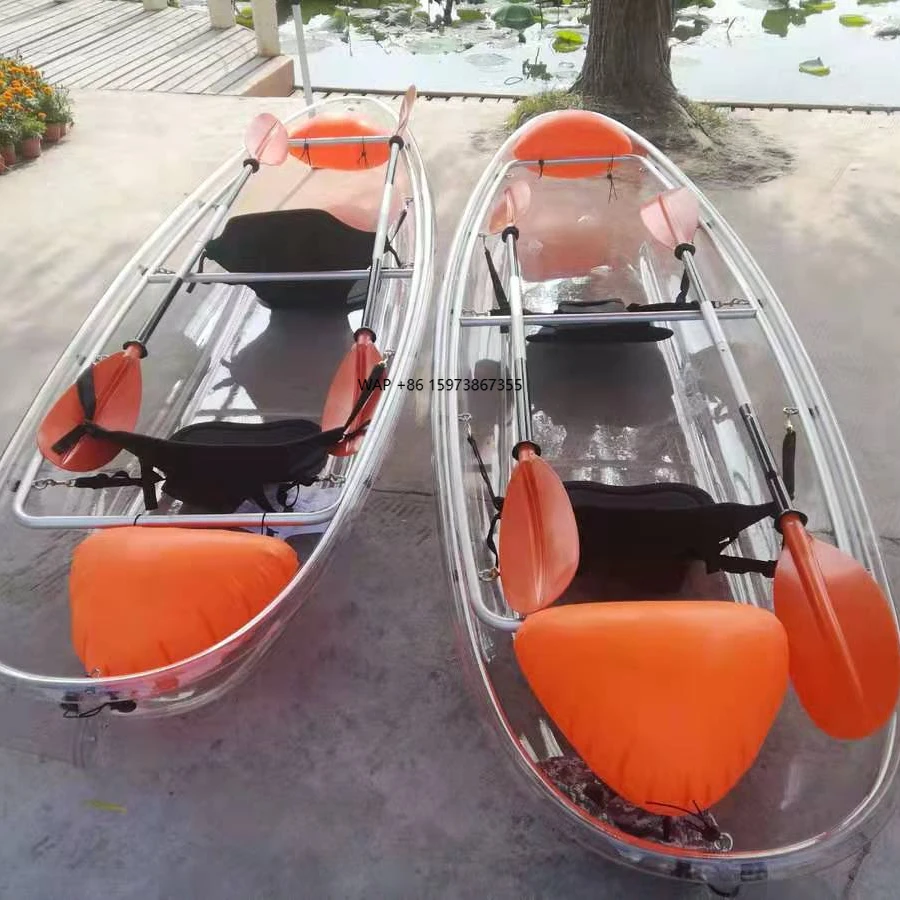 

Crystal kayak fishing boat transparent bottom canoe wholesale