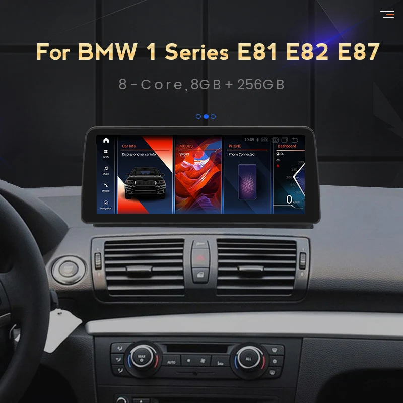 Android 13 All in one Car Radio For BMW 1 Series 120i E81 E82 e87 carplay Multimedia Player Snapdragon 680 Wireless Android auto