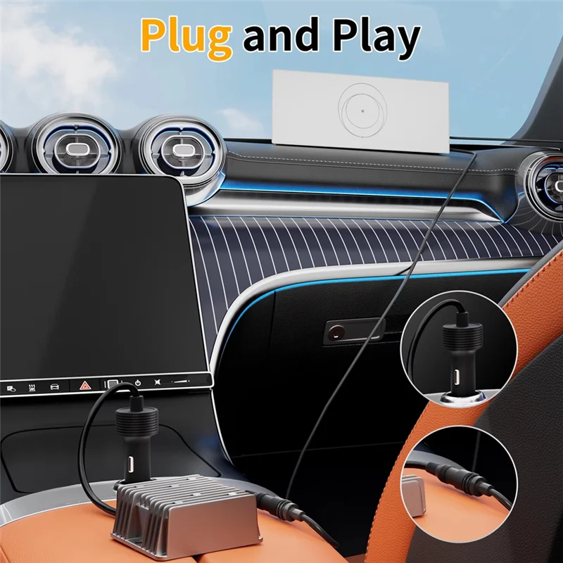 

A73E-57V 4.5A Output Step Up Power Adapter For Starlink Gen 3 DC Cable With 10V-36V Input 18AWG Car Charger Cigarette Lighter
