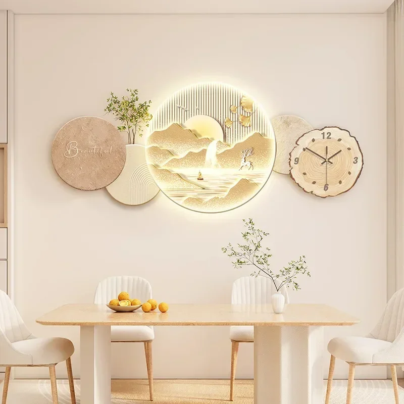 *Design Luxury Wall Clock Nordic Aesthetic Bathroom LED Light Wall Clock Bedroom Modern Reloj Pared Home Decor Living Room