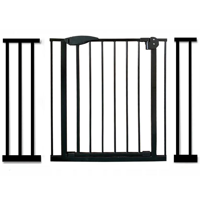 Barrera Puerta para escaleras y puertas negro blanco PORTA GRAVA DE REGISTRO 75-115cm