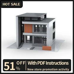 New City Hot Selling Street View Moc Modular Brutalist Modern House Model Building Blocks Diy Creative Ideas Toys Birthday Gift