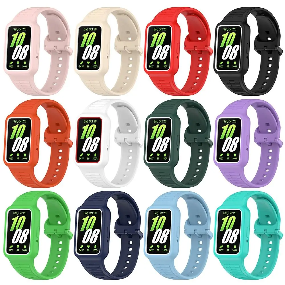 Replacement Case+Strap Bracelet Silicone Silicone Watch Strap Integrated Smart Watch for Samsung Galaxy Fit3/Huawei Band 9/8