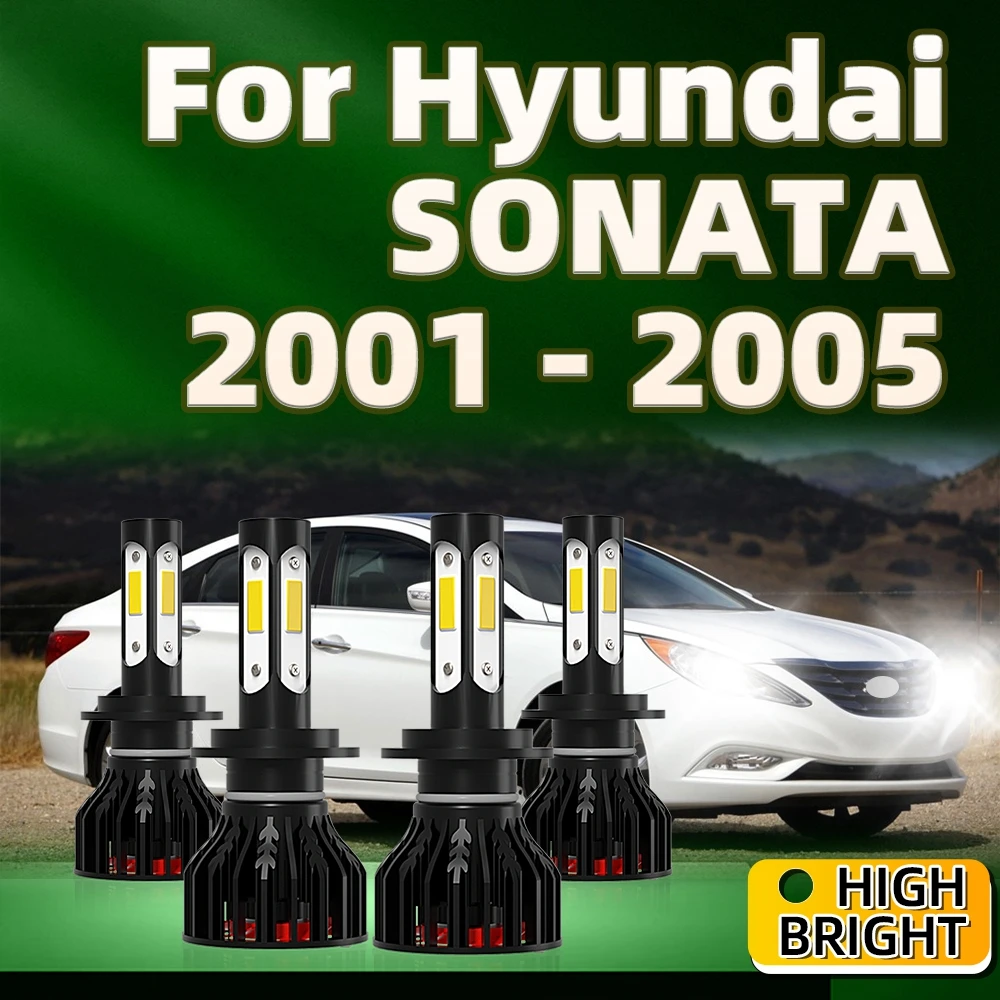 

4Pcs LED Car Lights H7 Auto Headlamp 30000LM 6000K White Headlight For Hyundai SONATA 2001 2002 2003 2004 2005