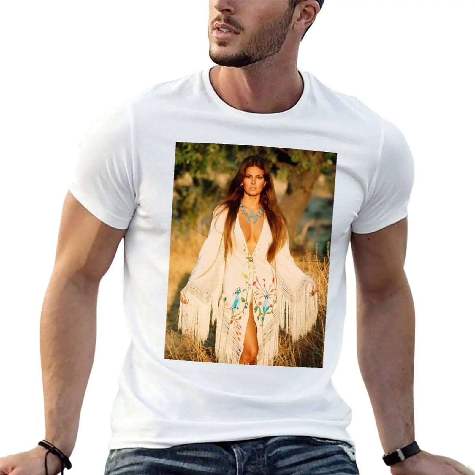 Camiseta Raquel Welch, camisetas para hombre, camisetas de marca de lujo de alta calidad, camisetas de diseñador para hombre, camiseta de algodón