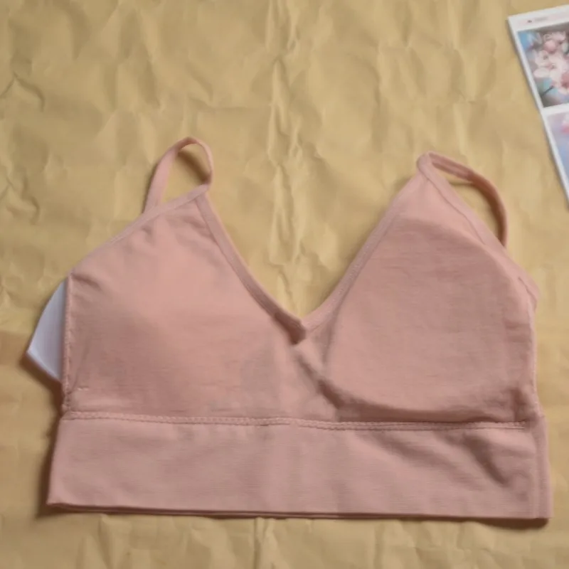 Conjunto de roupas íntimas sem costura para mulheres, sutiã e tangas, calcinha de cintura baixa, Pushup Bralette, roupas femininas sexy, abaixo