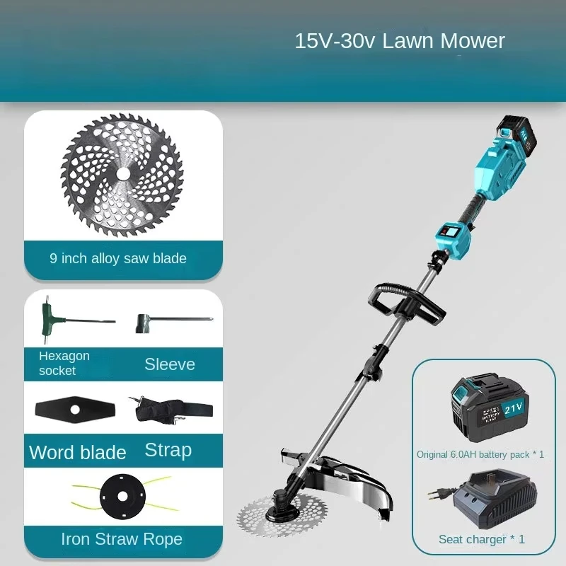 Brushless Lithium Battery Lawn Mower 15v-30v High-Power Battery Agricultural Weeding And Weeding Garden Grass-Piping Tool 예초기