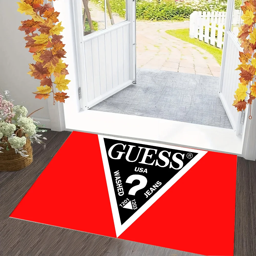 침실용 GUESS 로고 카펫 발 매트, 입구 문짝 러그, 주방 액세서리, 바닥 매트, 욕실용 카펫 
