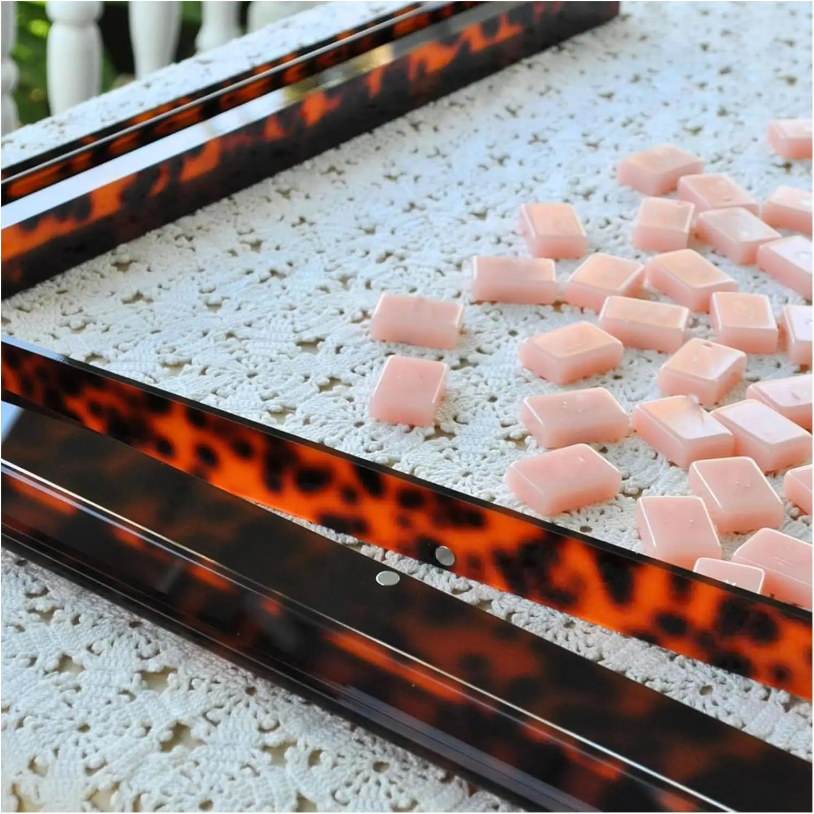 

Mahjong Racks Portable Magnetic Non Slip Mahjong Racks With Pushers Combo for Men Women Boys Girls Youth Teens Husband Son