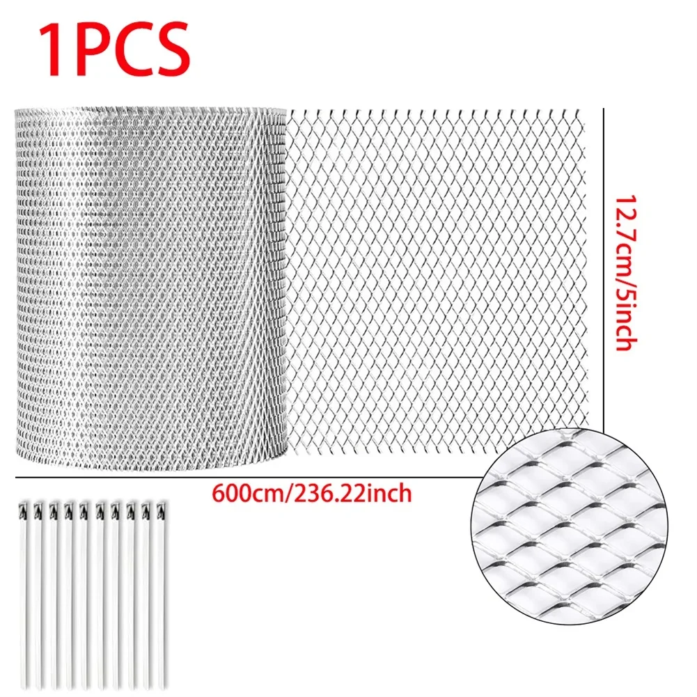 6m Aluminum Gutter Guard Leaf Filter Gutter Protection Leaf Guard Metal Mesh Rust-proof Sink Protective Net With 10 Fixing Clips view 6