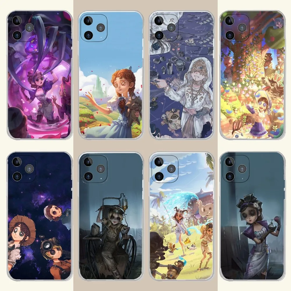 I-Identity V Game Phone Case For iPhone 15,14,13,12,11 Plus,Pro,Max,XR,XS,X,7,8 Plus,SE,Mini Transparent Silicone Soft