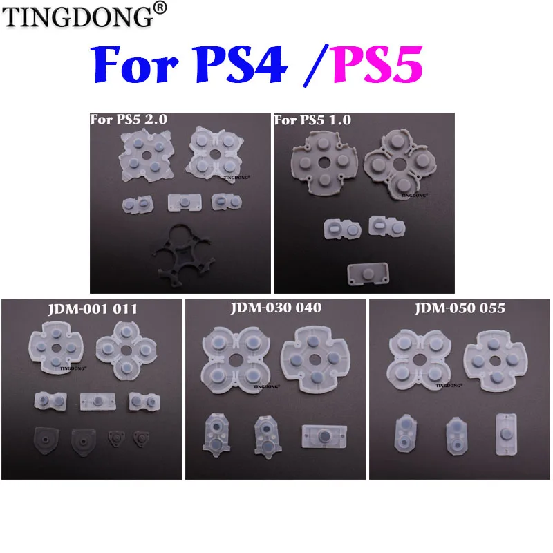 Silicone Conductive Rubber Adhesive Button Pad Keypads for Sony PlayStation DualShock 4 5 PS5 PS4 Pro Controller Gamepad