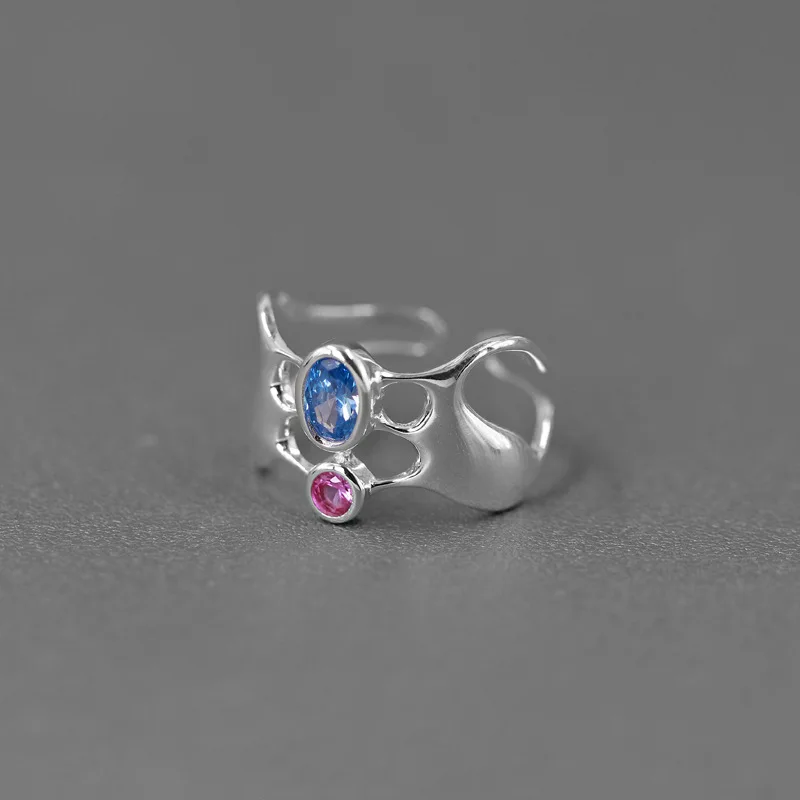 Miracle Sterling Silver 925 Seven Bridges Mystery Classic Math Concept Niche Design Academic Style Open Ring For Women